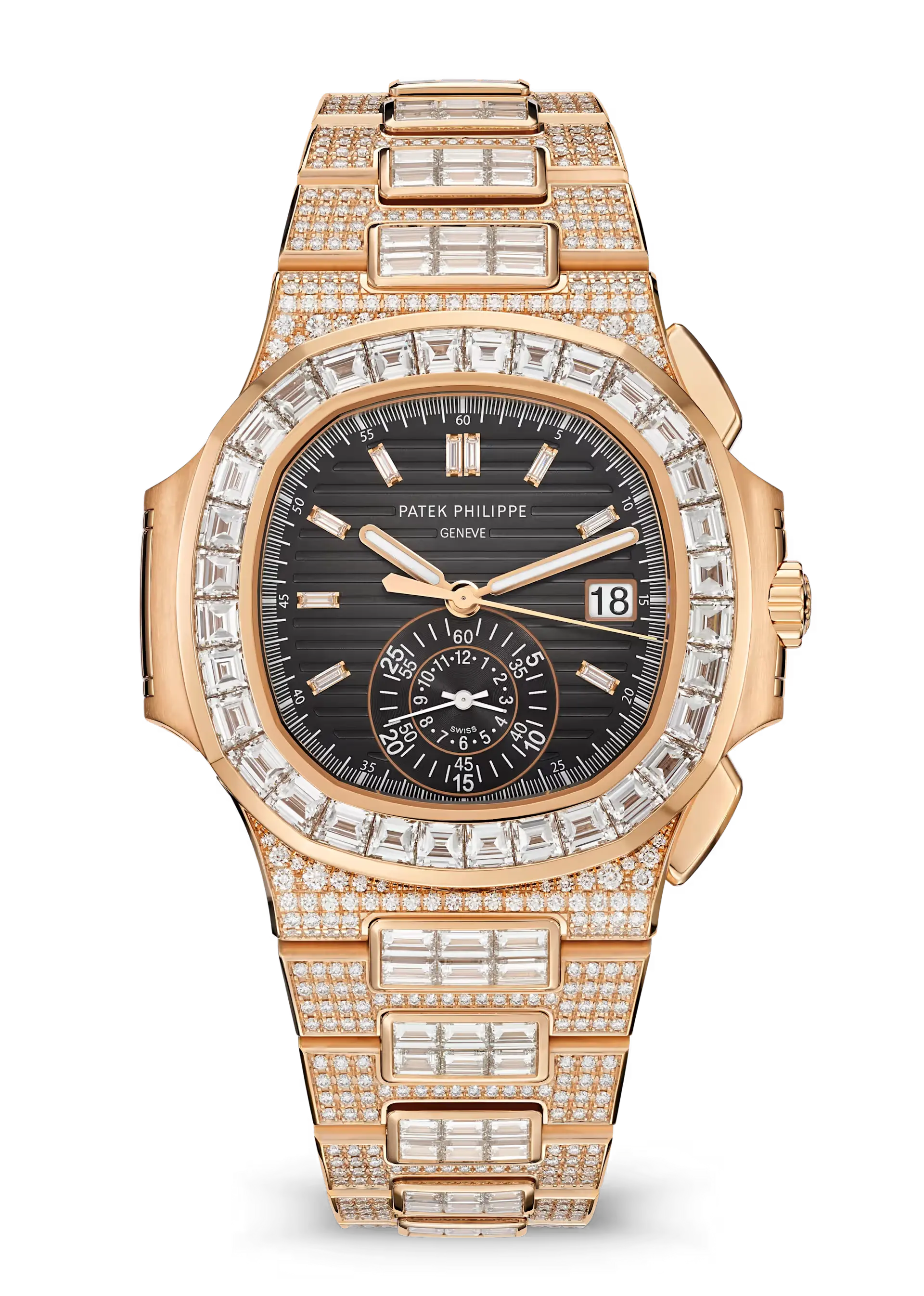 Nautilus Haute Joaillerie set with 191 baguette-cut diamonds (15.64 cts) and 893 brilliant-cut diamonds (4.44 cts)..webp